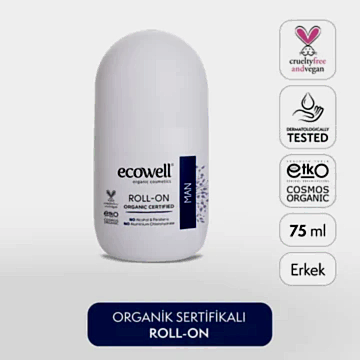 Sertifikalı Organik Erkek Deodorant Roll-on - 75 ml