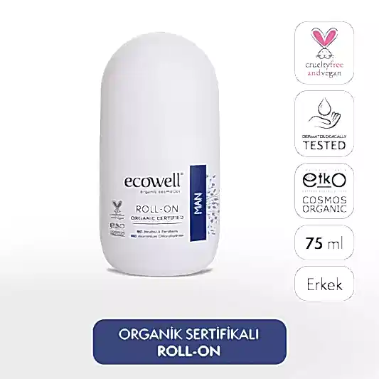 Sertifikalı Organik Erkek Deodorant Roll-on - 75 ml