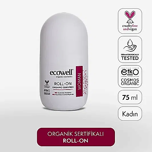 Sertifikalı Organik Kadın Deodorant Roll-on - 75 ml