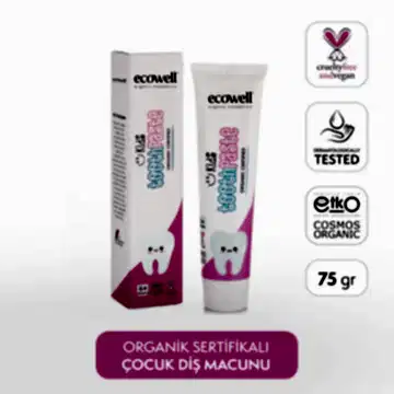 Sertifikalı Organik Çocuk Diş Macunu - 75 gr