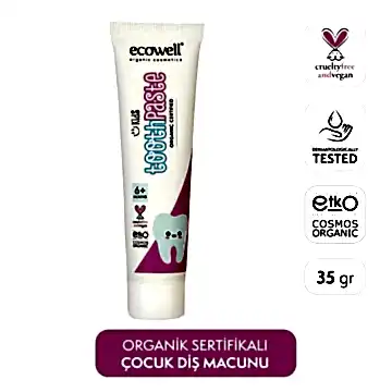Sertifikalı Organik Çocuk Diş Macunu - 35 gr