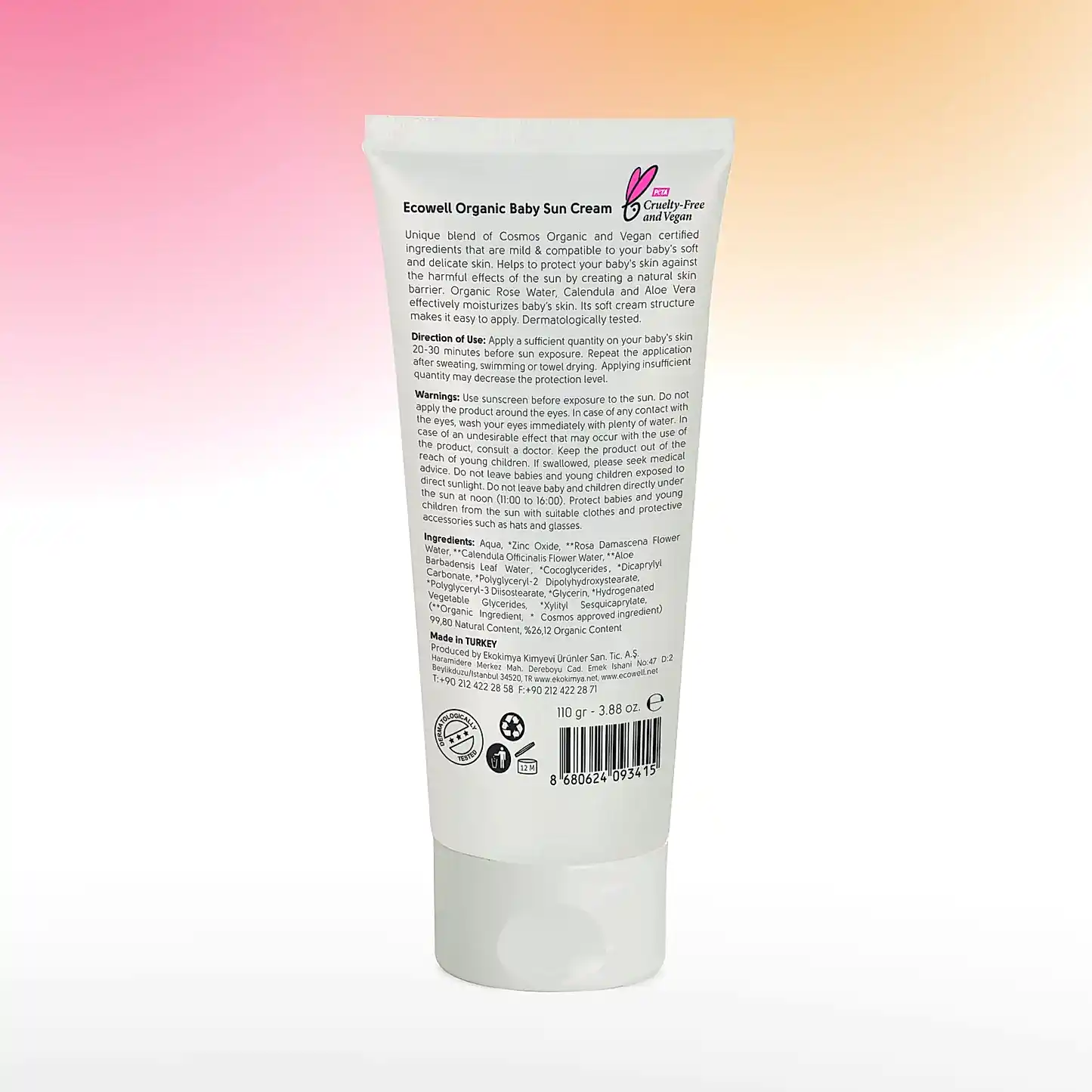 Sertifikalı Organik Bebek Güneş Kremi SPF 50 - 110 gr