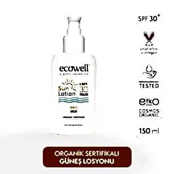 Sertifikalı Organik Güneş Losyonu SPF 30 - 150 ml
