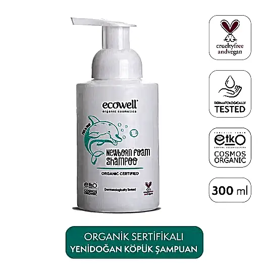 Sertifikalı Organik Yenidoğan Köpük Şampuan - 300 ml