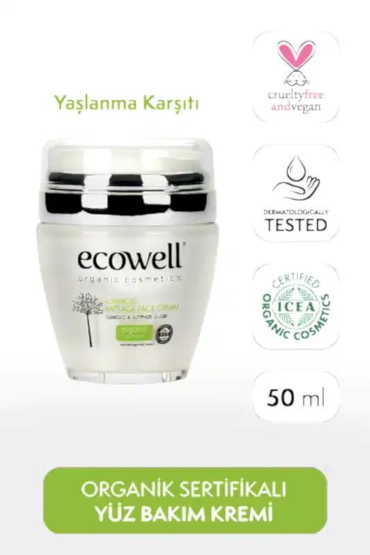 Sertifikalı Organik Yaşlanma Karşıtı Yüz Kremi - 50 ml